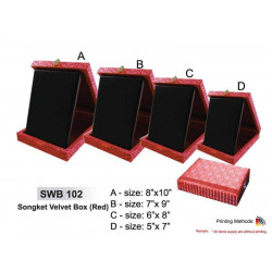 SWB 102 Songket Velvet Box (Red)